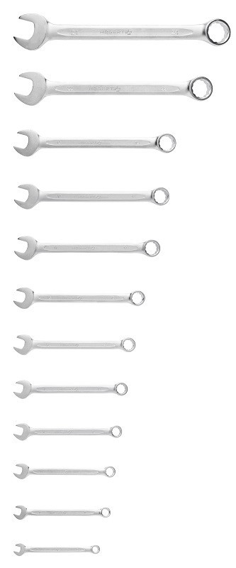 Набор комбинированных ключей 6-24 мм, 12 шт., сталь CrV, DIN 3113 HOEGERT HT1W492