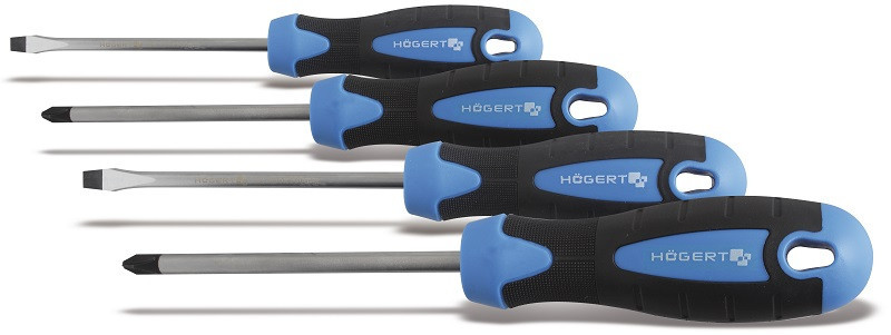 Набор отверток 4 шт., сталь S2 HOEGERT HT1S094