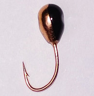 Мормышка вольфрамовая "Капля" медь 3.5 мм, 0.54 гр.