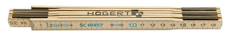 Набор метров складных деревянных HT4M261, 20 шт., в картонной упаковке HOEGERT HT4M261-D