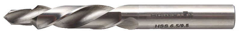 Сверло двухступенчатое, сталь HSS, 6,5 / 9,5 мм HOEGERT HT6D330