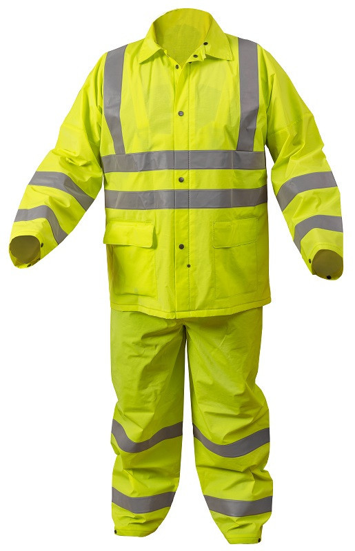 Костюм-дождевик светоотражающий, размер 2XL (желтый) HOEGERT HT5K261-2XL