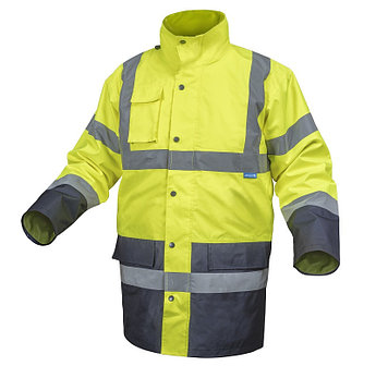 Куртка утепленная, светоотражающая  3 в 1, размер L  (желтая) HOEGERT HT5K240 -L