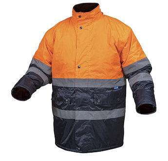 Куртка утепленная, светоотражающая, размер 2XL (оранжевая) HOEGERT HT5K237-2XL