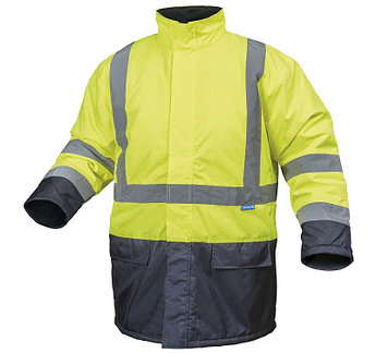 Куртка утепленная, светоотражающая, размер 3XL (желтая) HOEGERT HT5K238 -3XL
