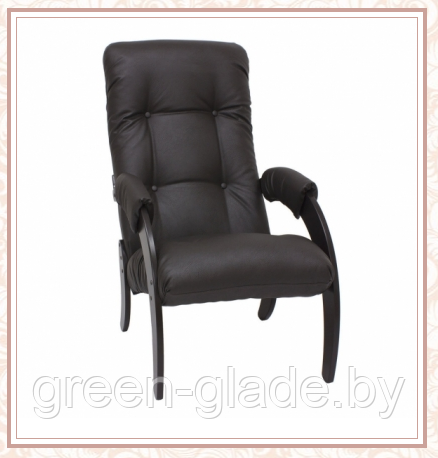 Кресло для отдыха модель 61 каркас Венге экокожа Дунди-108
