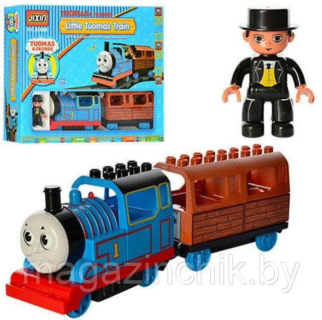Паровозик Томас и друзья 8288 B железная дорога, 50 дет, аналог Лего дупло, со светом и музыкой
