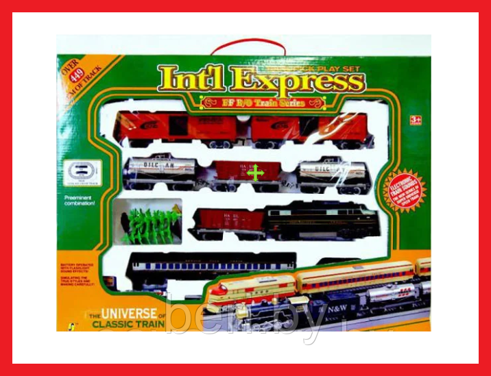 1604A Детская железная дорога Int' l Express, 449 см, аксессуары, свет, звук - фото 1 - id-p113007923