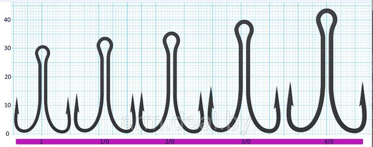 Крючок двойной SWD №4 (30шт.) - фото 3 - id-p25010242
