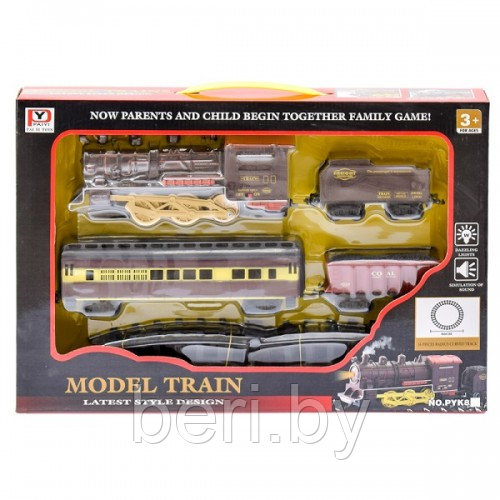 PYK8 Детская Железная дорога Model Train, свет, звук, дым - фото 2 - id-p113008626