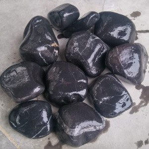 Камень декоративный природный натуральный галька / Black Onyx Pebbles / Турция / 4-6 см.