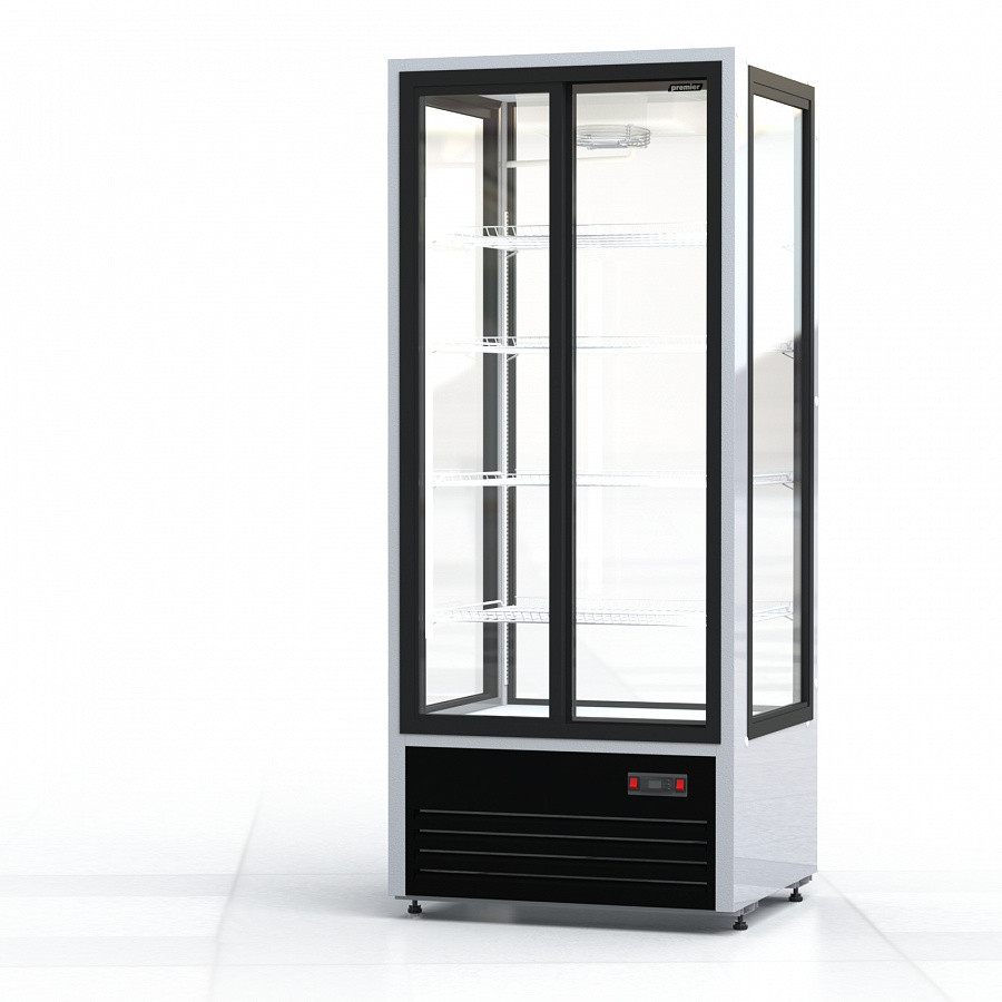 Шкаф холодильный Premier ШВУП1ТУ-0,75 К2 (В/Prm, +5…+10) стекло 2 стороны