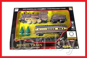 PYK81 Детская Железная дорога Model Train, детский паровозик, свет, звук, дым