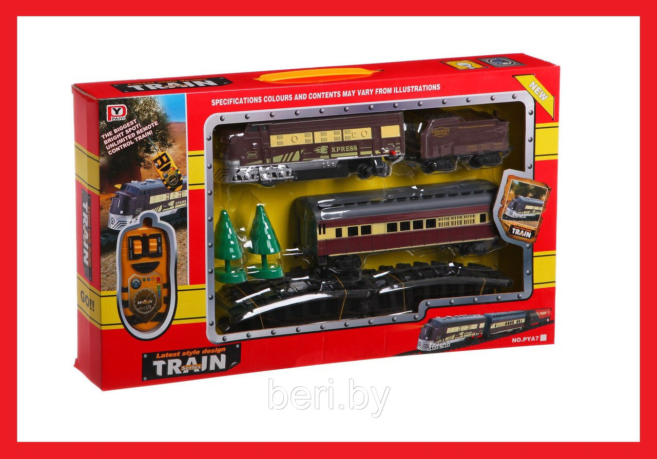 PY00821 Железная дорога Train, детский поезд,  свет, звук, дым