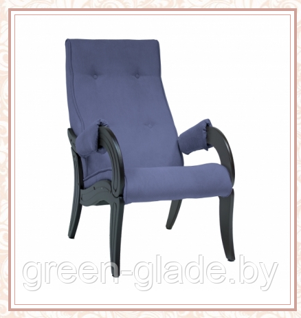 Кресло для отдыха модель 701 каркас Венге ткань Verona Denim Blue