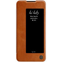 Кожаный чехол Nillkin Qin Leather Case Коричневый для Huawei Mate 30