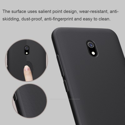 Пластиковый чехол с подставкой Nillkin Super Frosted Shield Черный для Xiaomi Redmi 8A - фото 3 - id-p113082717