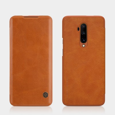 Кожаный чехол Nillkin Qin Leather Case Коричневый для OnePlus 7T Pro - фото 4 - id-p113082732