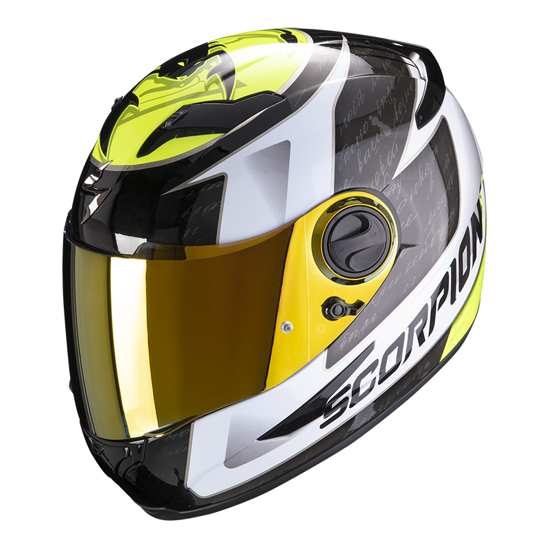 Шлем Scorpion EXO-490 Tour Бело-неоновый желтый, XS