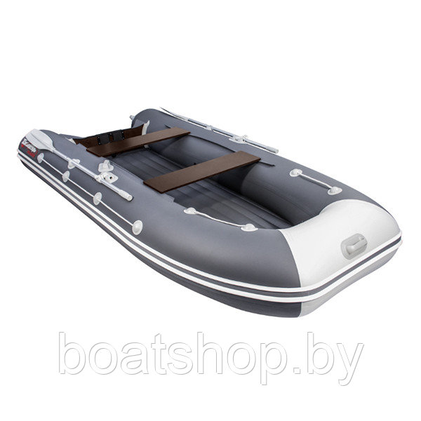 Надувная моторно-килевая лодка Таймень LX 3600 НДНД графит/светло-серый - фото 4 - id-p113104292
