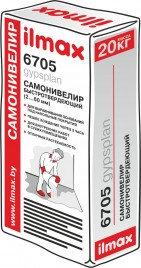 Ilmax 6705 gypsplan. Самонивелир быстротвердеющий (2...60 мм). 25кг, фото 2