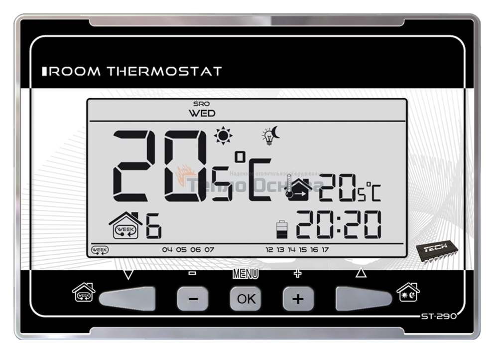 Tech ST 290 V3 проводной недельный терморегулятор - фото 2 - id-p19027590