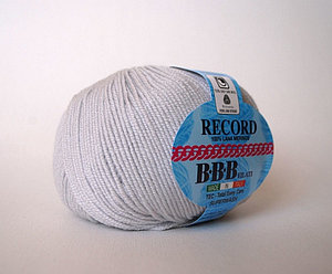 Пряжа BBB Record цвет 9501 светло-серый