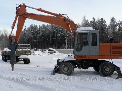 Аренда экскаватора колесный пневмоход  ЕК ТВЭКС JCB  