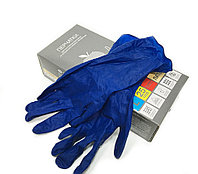 Перчатки BENOVY латексные, повышенной прочности, синие. Размер L, 25 пар