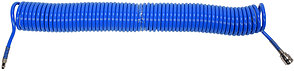 Шланг спиральный для воздуха с фитингами 6.5х10мм 15м (PU) "Yato" YT-24206