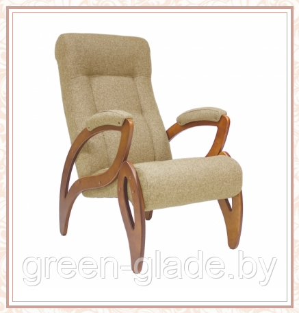 Кресло для отдыха модель 51 каркас Орех ткань Мальта-03 - фото 1 - id-p113126821
