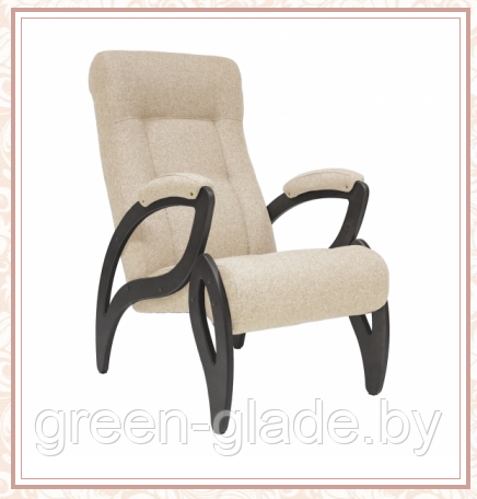 Кресло для отдыха модель 51 каркас Венге ткань Мальта-01 - фото 1 - id-p113126833