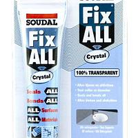 Soudal Fix All Crystal Прозрачный Гибридный клей-герметик 80 мл (жидкие гвозди)