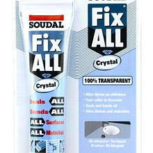 Soudal Fix All Crystal Прозрачный Гибридный клей-герметик 80 мл (жидкие гвозди)