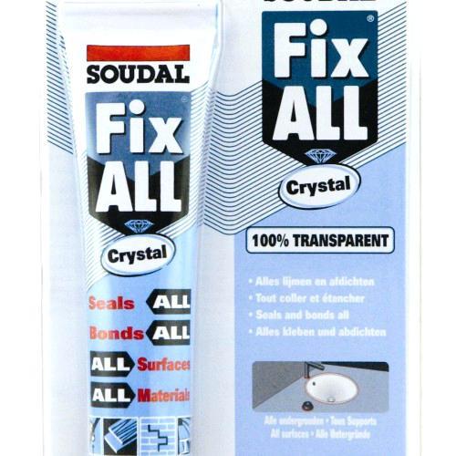 Soudal Fix All Crystal Прозрачный Гибридный клей-герметик 80 мл (жидкие гвозди) - фото 1 - id-p54369420