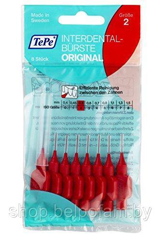 Зубной ершик TePe ORIGINAL №2 (мягкая упаковка), 8 штук