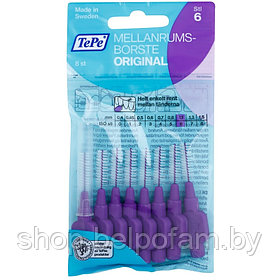 Зубной ершик TePe ORIGINAL №6 (мягкая упаковка), 8 штук