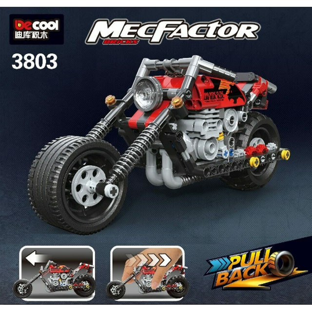 Конструктор Decool 3803 MecFactor Мотоцикл (аналог Lego Technic) 262 детали - фото 7 - id-p113129741