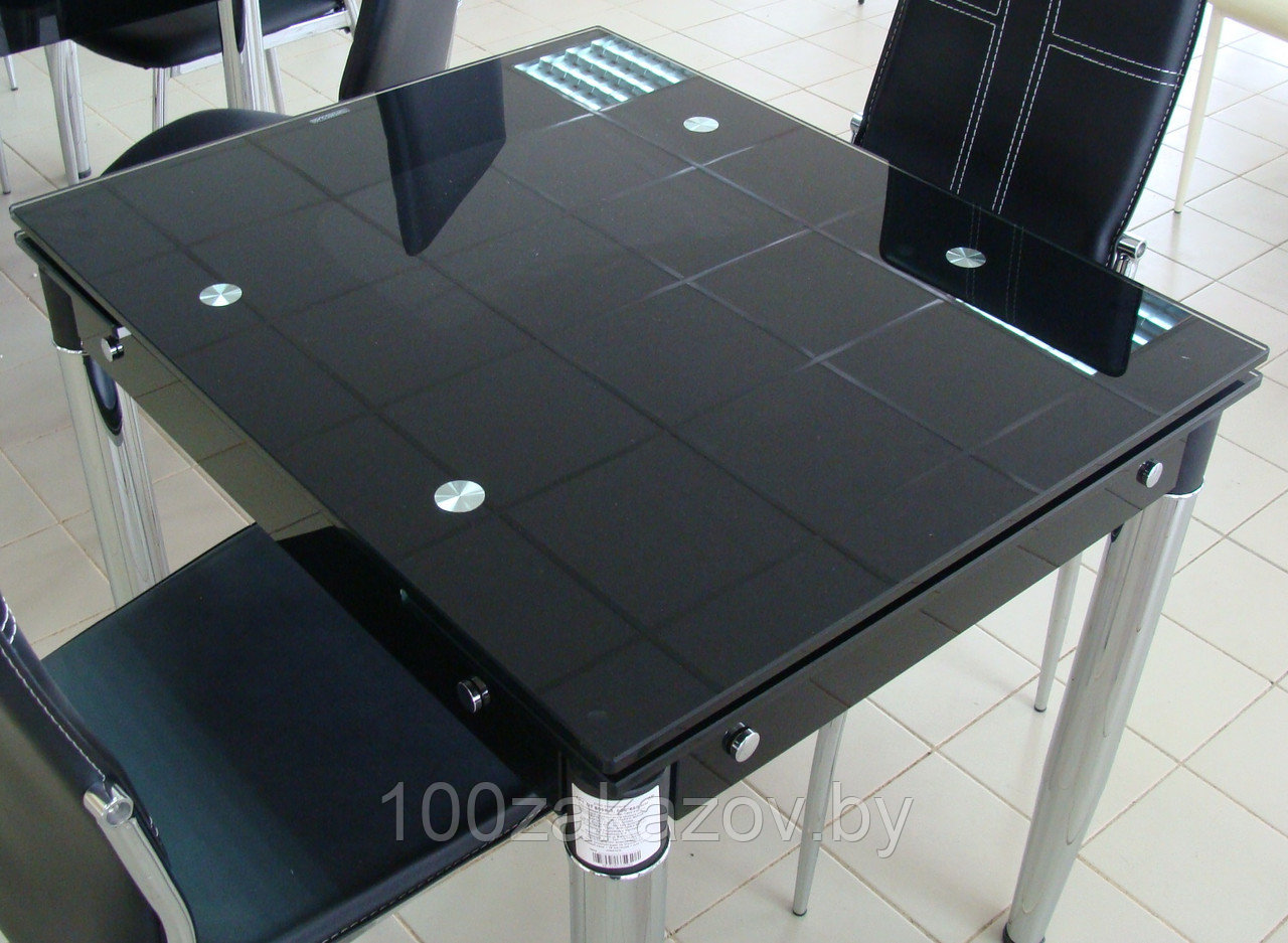 СтеклянныСтол стеклянный раскладной. Кухонный стол трансформер 6069-3 - фото 2 - id-p6586029