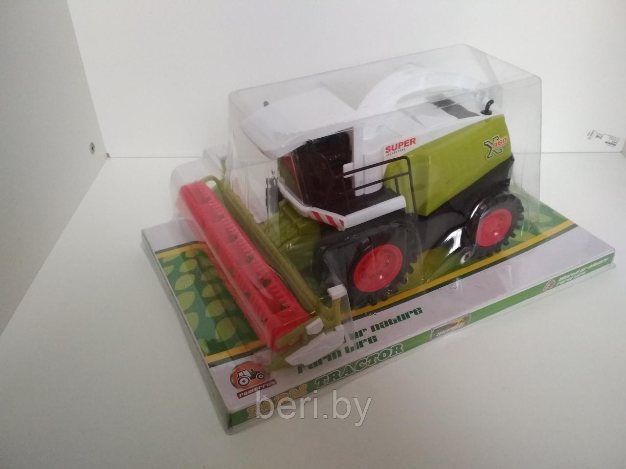 0488-291 Комбайн инерционный "Farm Tractor", пластик, подвижные элементы - фото 2 - id-p113131830