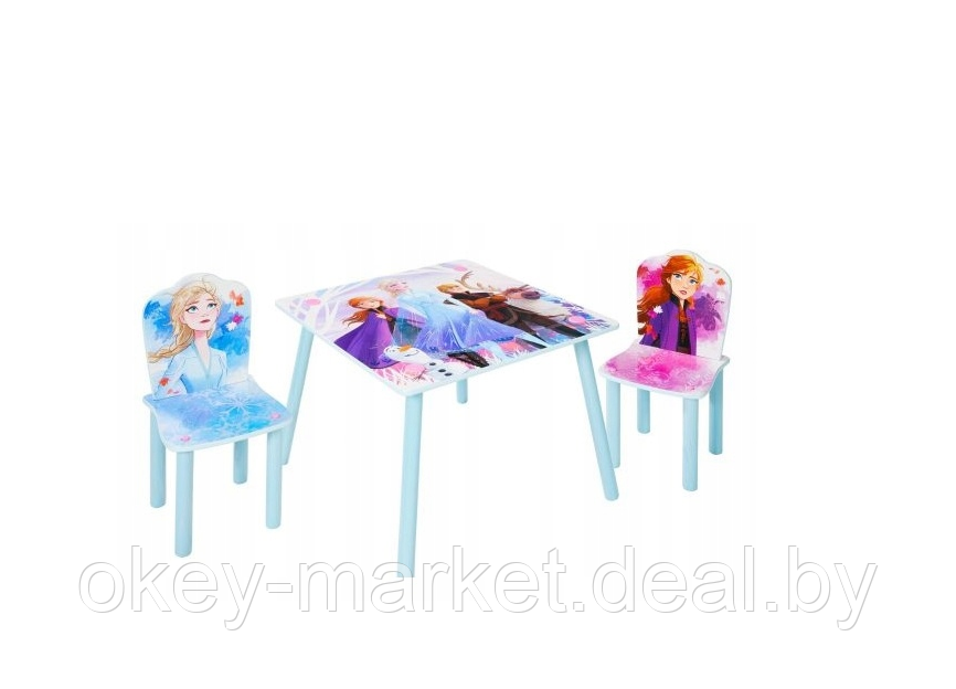 Журнальный столик со стульями для детей Холодное сердце. 8875 - фото 2 - id-p113159655