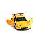 Инерционная коллекционная машинка Chevrolet Corvette C6.R, желтая 1:32, фото 4