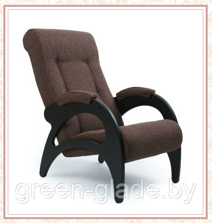 Кресло для отдыха модель 41 каркас Венге ткань Мальта-15 без лозы - фото 4 - id-p23913569
