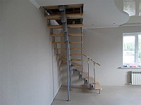 Модульная лестница, лестница в дом на 17 ступеней поворот 90 град