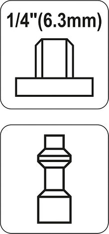 Быстросъёмное соединение наружная резьба  1/4" "Yato" YT-2399, фото 2