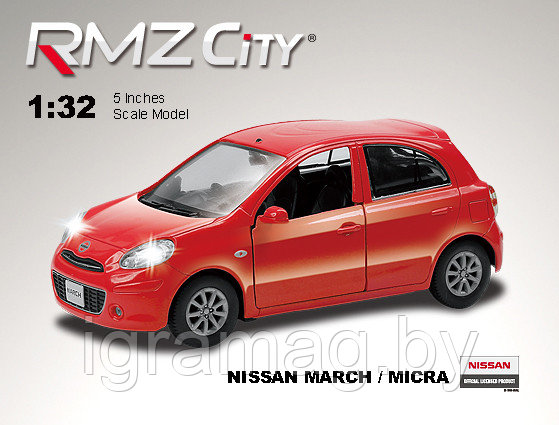 Инерционная коллекционная машинка Nissan March 1:32 - фото 2 - id-p113159988