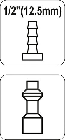 Быстросъёмное соединение "ёлочка" 12.5мм "Yato" YT-2407, фото 2