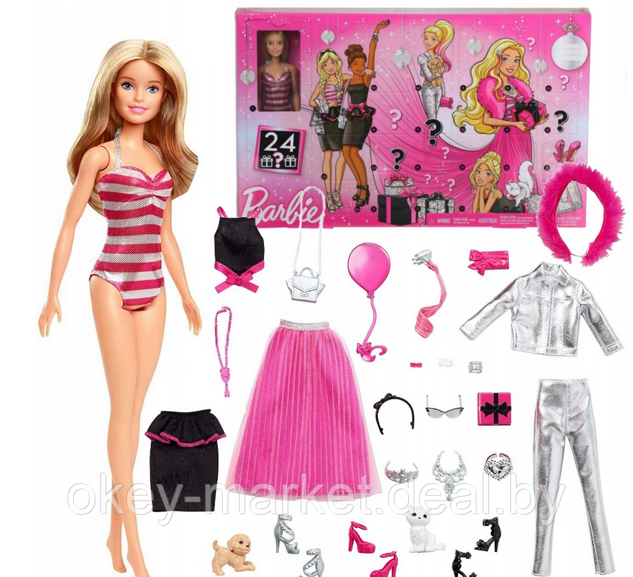 Игровой набор Адвент календарь Barbie GFF61 (ID#113168459), цена: 240 руб.,  купить на Deal.by