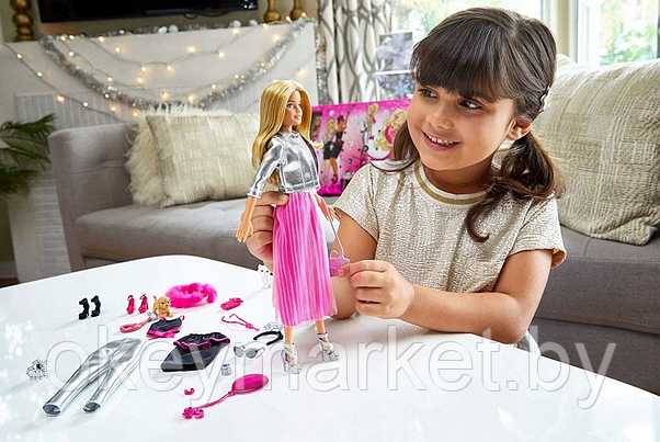 Игровой набор Адвент календарь Barbie GFF61, фото 3