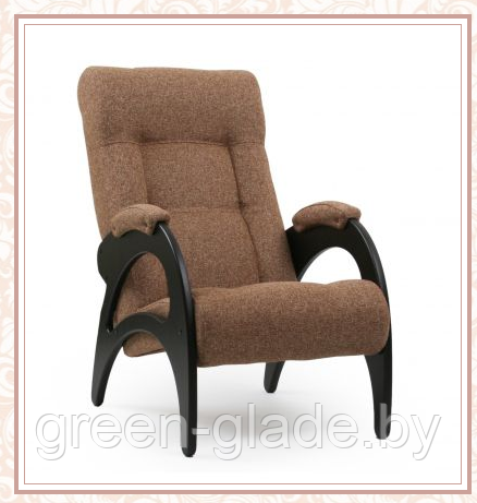 Кресло для отдыха модель 41 каркас Венге ткань Мальта-17 без лозы